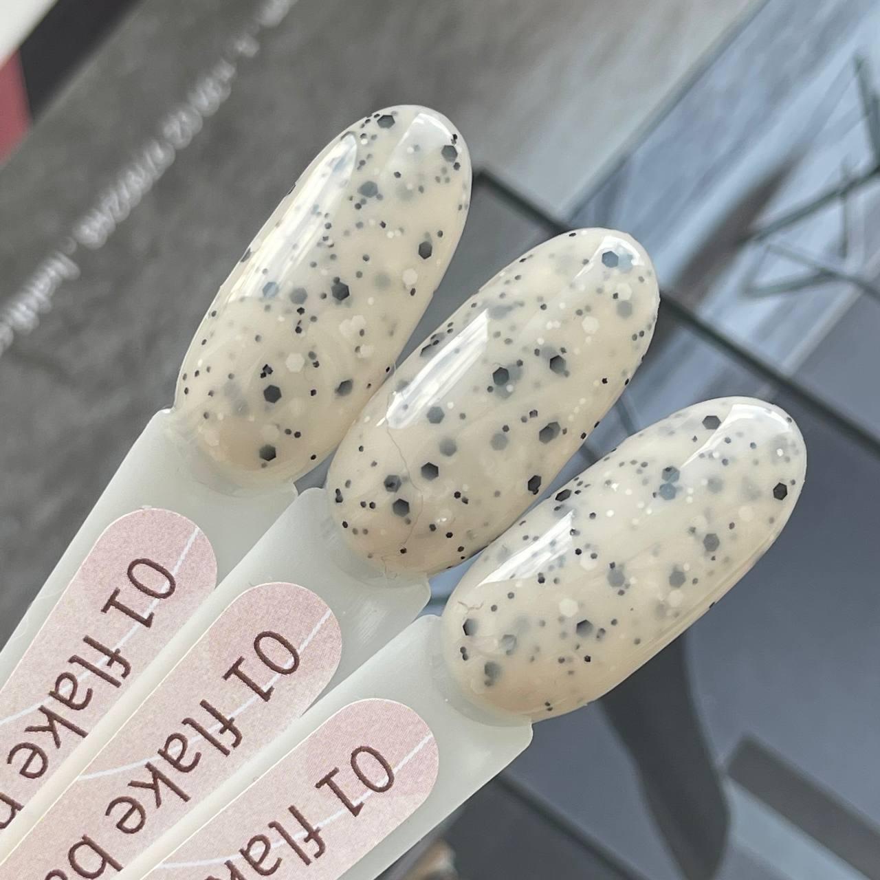 База GeliX Flake  с хлОпушками №1 - молочна, фото 1