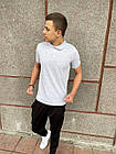 Чоловіча футболка поло сіра з лакости з коміром на ґудзиках на літо, фото 9