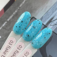 База GeliX Flake  с хлОпушками №3- бірюзова