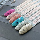 База GeliX Flake  с хлОпушками №8  молочна з рожевими та бірюзовими паєтками, фото 5