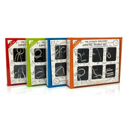 Набір із 6 металевих головоломок, фото 1