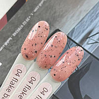 База GeliX Flake  с хлОпушками №4 -  персикова