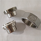 Американка нержавіюча  1 1/4 " (Ду32) зварка-зварка , муфта американка з нержавіючої сталі AISI 304 під прокладку