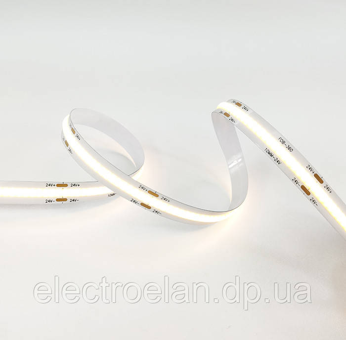 Светодиодная лента Ustrip LED480-COB-W30-24V-10W-8mm теплый белый - фото 6 - id-p1819068520