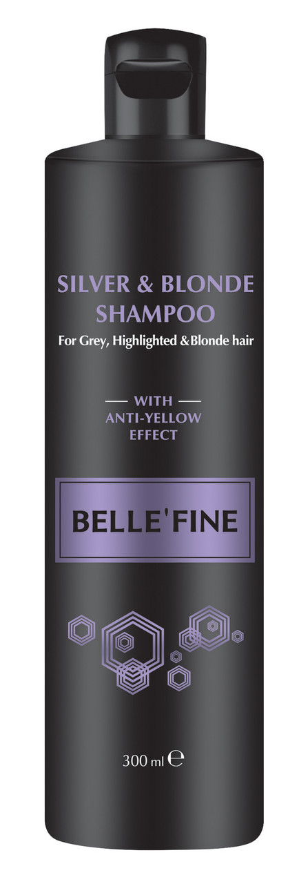 Фіолетовий шампунь для волосся від жовтизни для сивого та мелірованого волосся BELLE’FINE "Silver & Blonde", фото 1