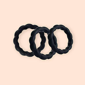 Кільце ерекційне 3 штуки Комплект Steel Erection Black