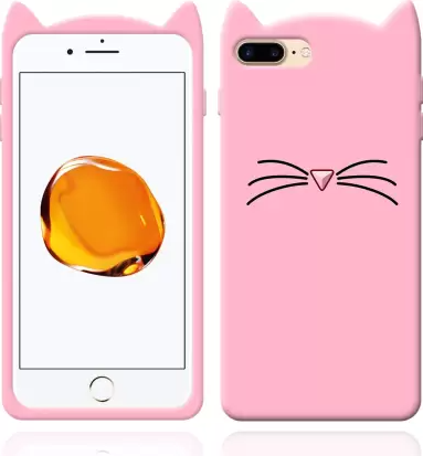 3D Чохол для iPhone 7 Plus /8 Plus Котик з вушками і вусиками