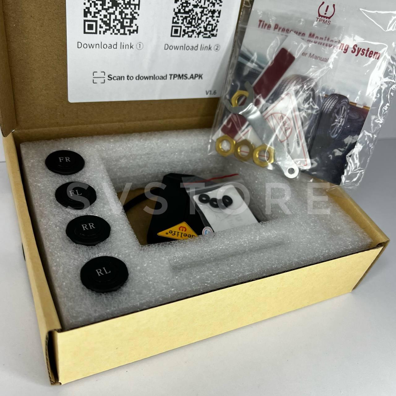 Система контролю тиску в шинах на TPMS Android зовнішні датчики 4 штуки