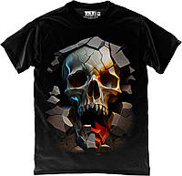 Футболка Череп - Skull Breakthrough Rocks футболка унісекс чорна