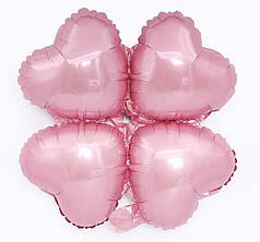 Фольгована підставка 18" Китай-КТ 004 Рожева (СЕРЦЕ)