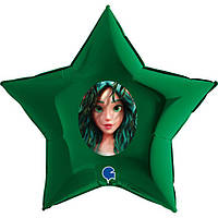 Наклейка "Мавкa лісова" овальна розміром 26х20 см (поштучно, без кулі) на кулю 36"