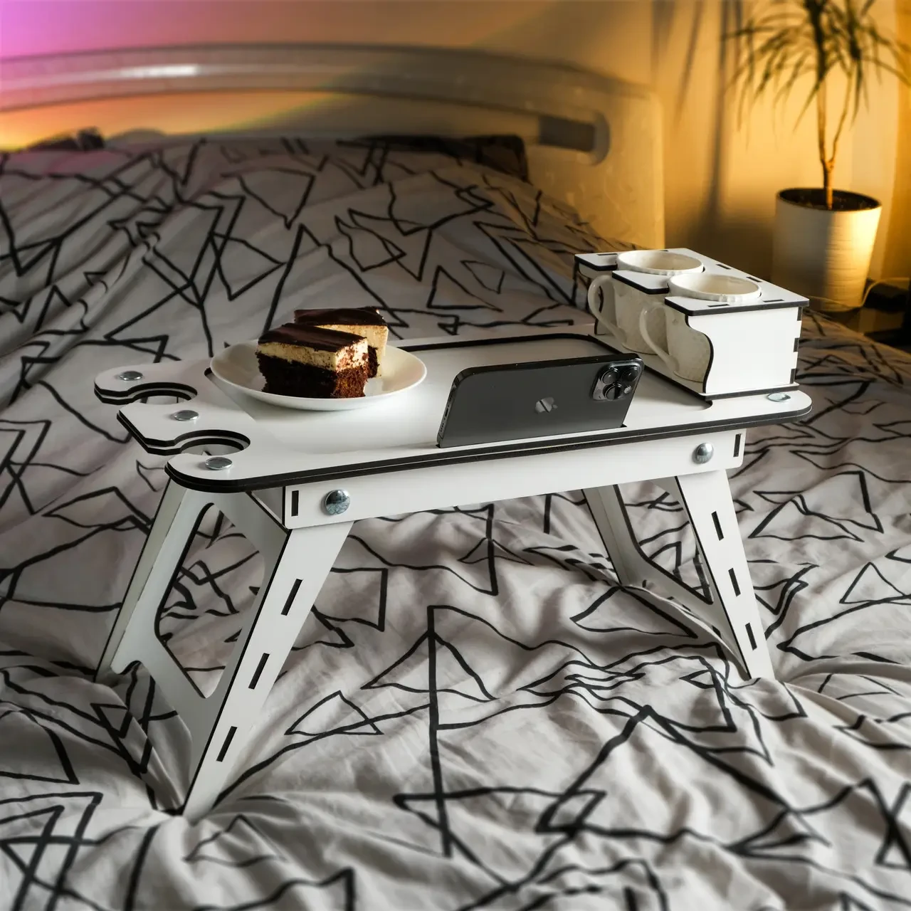 Купить Розкладний столик для сніданків(білий), цена 600 ₴ — Prom.ua (ID ...