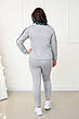 Жіночий спортивний костюм весна осінь сірий "Wonderlend" Норма і великі розміри, фото 7