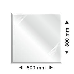 Квадратна скляна основа під піч 800x800х6 мм