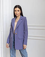 Женский классический деловой пиджак цвета лаванды