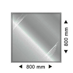 Квадратна скляна основа під піч тонована з фаскою 800x800 мм