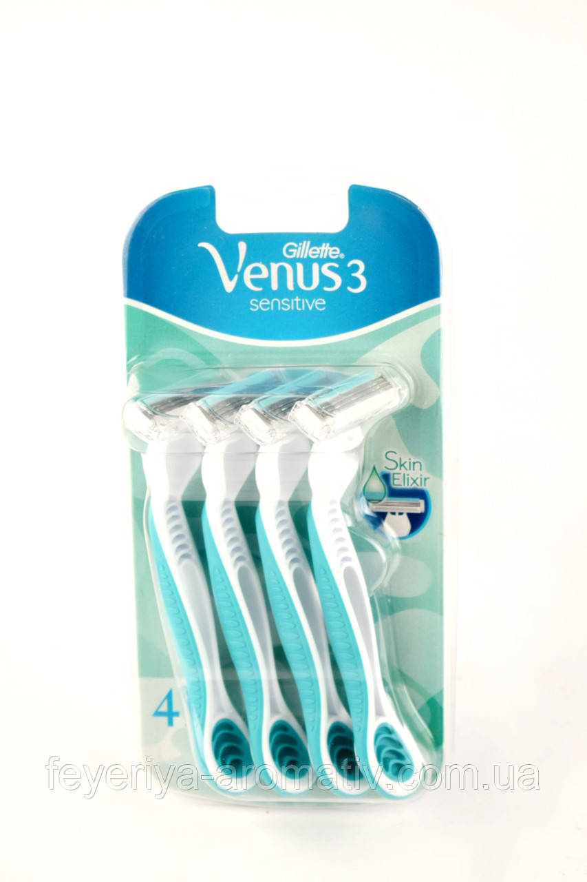 Одноразові станки для гоління Gillette Venus 3 Sensitive 4 шт Німеччина