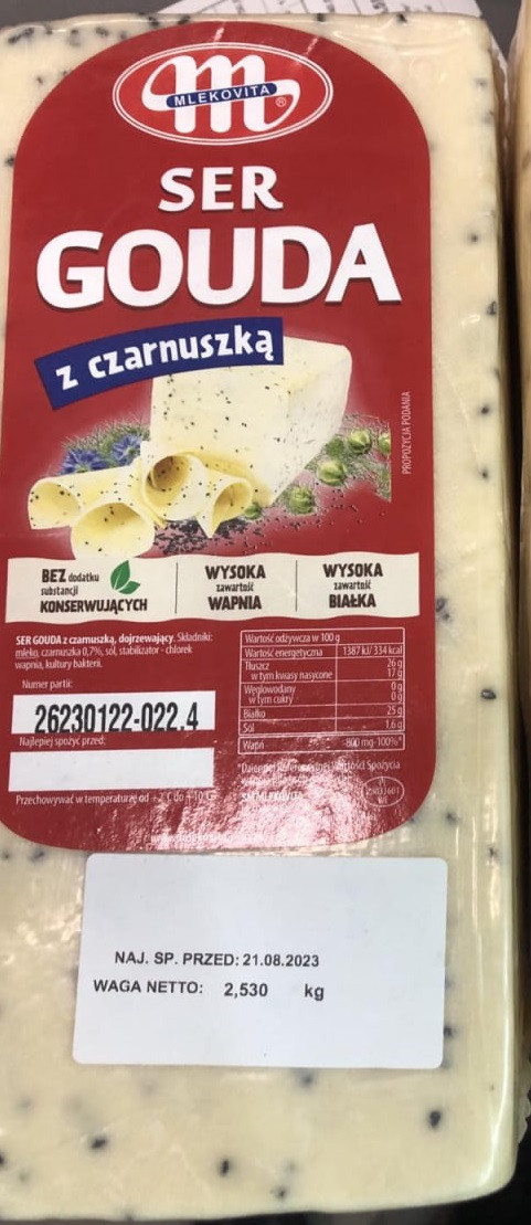 Сир Mlekovita Gouda z czarnuszka (ваговий)