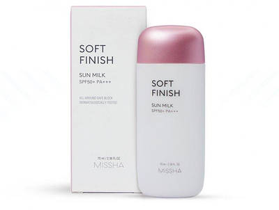 Сонцезахисний крем Missha - All-Around Safe Block Soft Finish Sun Milk SPF50+ PA+++