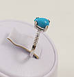 Каблучка срібна з бірюзою 1080-бр, фото 5