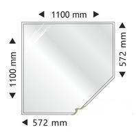 Пʼятикутна скляна основа під піч з фаскою 1100x1000 мм