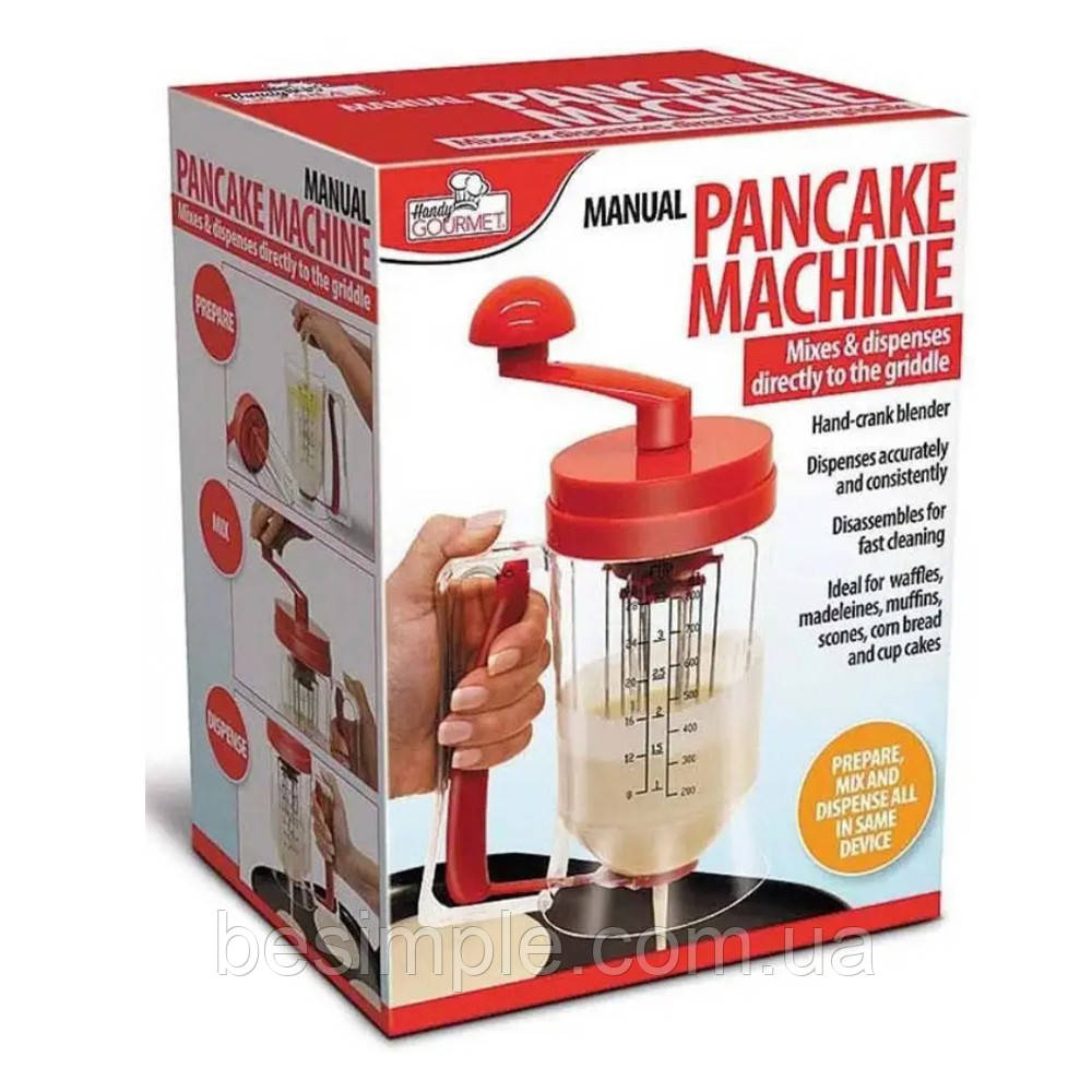 Ручной миксер для теста 1л, Pancake Machine A170 / Диспенсер для теста с дозатором / Тестомес настольный - фото 10 - id-p1828489278