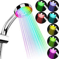 Душова лійка з RGB підсвічуванням LED SHOWER NJ-181/Масажна світлодіодна насадка для душу