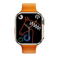 Прямоугольные влагоустойчивые умные смарт часы Smart Watch XO M8 Mini IPS дисплей IP68 Battery 210 mAh Оранжевый