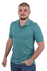Футболка-поло чоловіча Calvin Klein 23-5513 зелена, фото 4