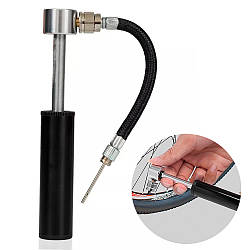 Ручний мінінасос для коліс F-45-13, 10 см, Чорний/Волонасос для шин/ Портативний насос для коліс