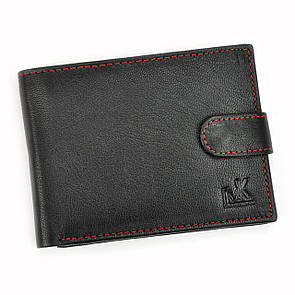 Чоловічий шкіряний гаманець Money Kepper CC 5602B Чорний + синій