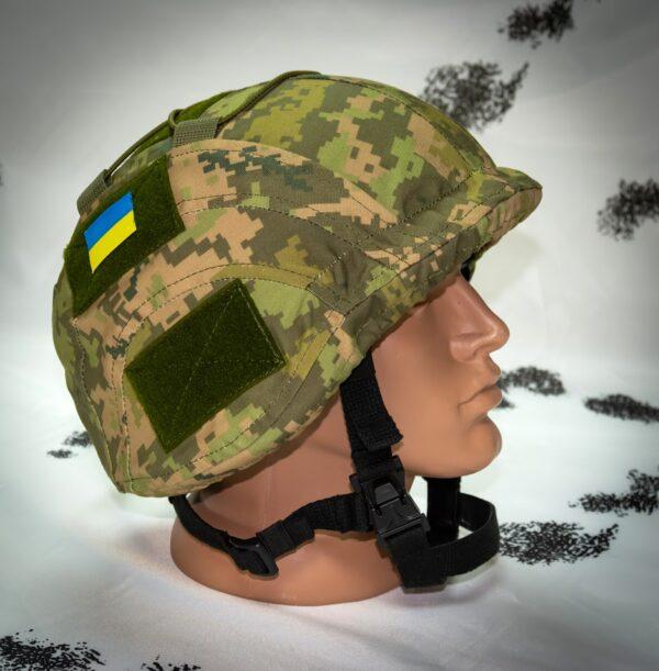 Кавер чехол на шлем с козырьком Kirasa Ballistic Helmet KC-HM001 мультикам, размер S-M (KI605) - фото 4 - id-p1828563313