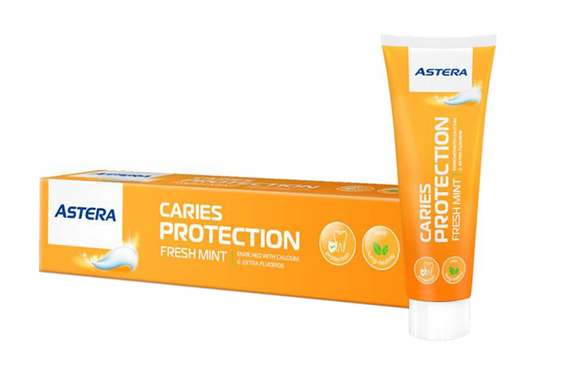 Зубна паста Astera Anti Caries Свіжа м'ята 110 г (3800013514818)