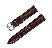 Ремешок для наручных часов кожаный 20мм (L) (Коричнеый)