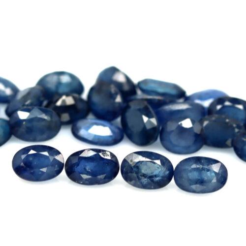 18.65 кт. Природний синій сапфір овал 6х4 мм. 25 штук., фото 1
