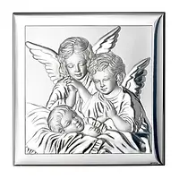 Икона Ангел-хранитель Valenti посеребренная (8.5 x 8.5 см).