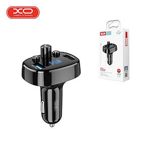 Модулятор FM (трансмітер) XO BCC02, Автомобільний зарядний пристрій з FM модулятором Чорний ALLe1702