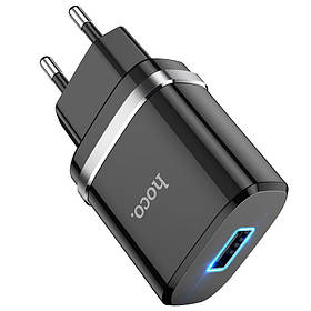 СЗУ HOCO N1 1USB/2.4A + USB - Lightning 12pc, зарядний пристрій Чорний ALLe1704