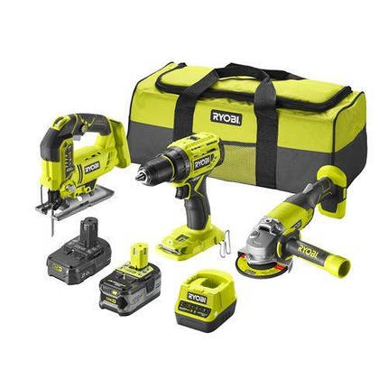 Набір із трьох акумуляторних інструментів RYOBI ONE+ RCK183A-242S, фото 1