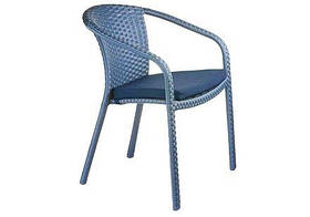 Стілець-крісло Блюз Pradex 575х590х800 мм плетений каркас синій