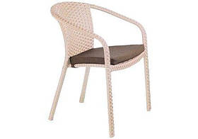 Стілець-крісло Блюз Pradex 575х590х800 мм плетений каркас бежевий