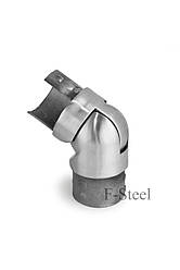 Відвід регульований для поручня з пазом D:42,4mm T:1,5mm, сатин