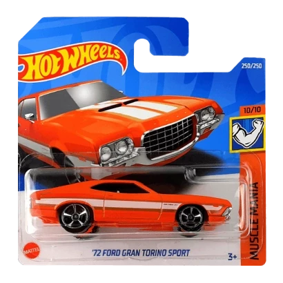 Машинка Хот Вілс '72 FORD GRAN TORINO SPORT MUSCLE MANIA 1:64 Hot Wheels Mattel HCW29
