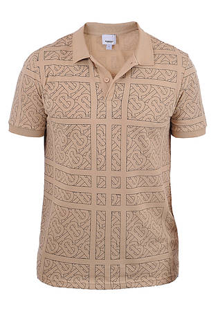 Футболка-поло чоловіча Burberry 23-5592 кава з молоком, фото 1