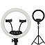 Кільцева LED лампа для селфі 36см, 220V, 3 кріплення, з пультом, Ring LS-360 / Студійне освітлення, фото 7
