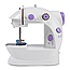 Портативна міні швейна машинка 4в1 Mini Sewing Machine SM-201 / Машинка з педаллю та адаптером, фото 4