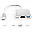 Перехідник-адаптер 3в1 з Type-C на HDMI, USB, USB-C / Перетворювач для телефонів чи ноутбуків, фото 2