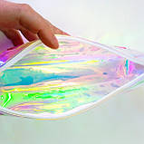 Неоновий прозорий пенал на блискавці Фламінго ⁇ пенал для дівчинки ⁇ галогенний пенал ⁇ неоновий пенал, фото 4