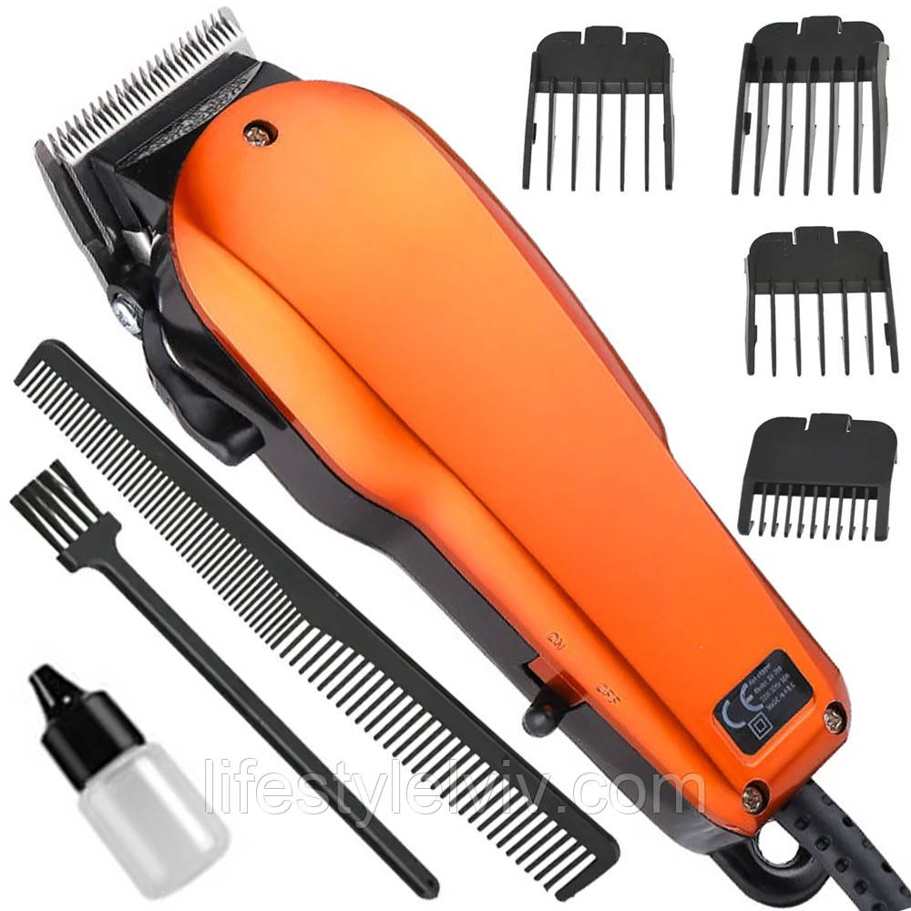 Електрична машинка для стрижки з насадками Gemei GM-1005 / Тример для стрижки волосся, фото 1
