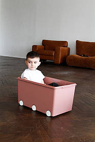 Ящик контейнер для іграшок Тега Tega, Пудра